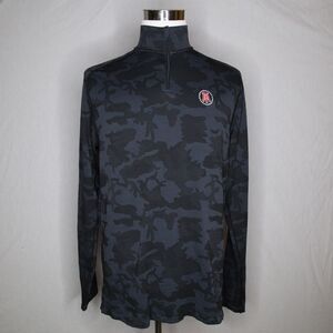 UNRL x Barstool Sports Quarter Zip Pullover Mens Medium Camo Black